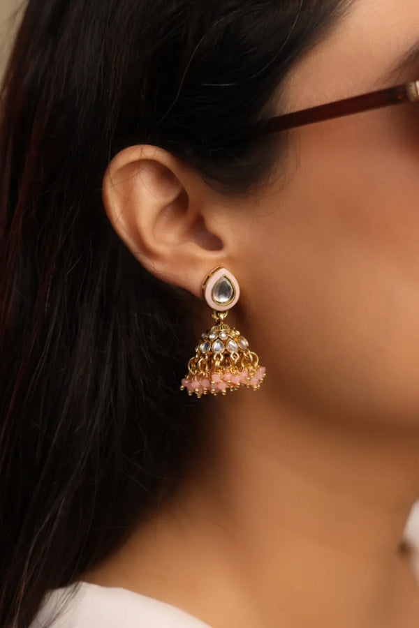 pink jhumki